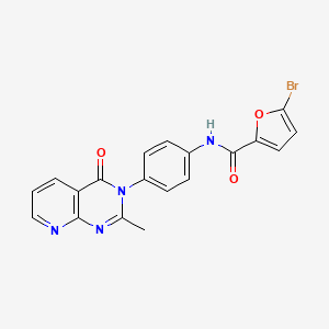 molecular formula C19H13BrN4O3 B2974999 5-bromo-N-(4-(2-methyl-4-oxopyrido[2,3-d]pyrimidin-3(4H)-yl)phenyl)furan-2-carboxamide CAS No. 941880-11-1