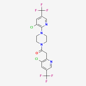 2-[3-Chloro-5-(trifluoromethyl)-2-pyridinyl]-1-{4-[3-chloro-5-(trifluoromethyl)-2-pyridinyl]piperazino}-1-ethanone