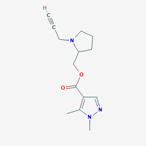 [1-(prop-2-yn-1-yl)pyrrolidin-2-yl]methyl 1,5-dimethyl-1H-pyrazole-4-carboxylate