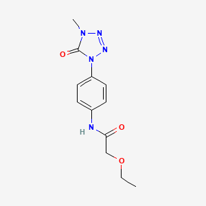 molecular formula C12H15N5O3 B2975029 2-ethoxy-N-(4-(4-methyl-5-oxo-4,5-dihydro-1H-tetrazol-1-yl)phenyl)acetamide CAS No. 1396795-43-9