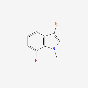molecular formula C9H7BrFN B2975037 3-溴-7-氟-1-甲基吲哚 CAS No. 2120518-85-4
