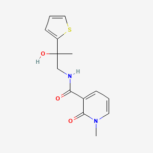 molecular formula C14H16N2O3S B2975039 N-(2-hydroxy-2-(thiophen-2-yl)propyl)-1-methyl-2-oxo-1,2-dihydropyridine-3-carboxamide CAS No. 1351632-28-4