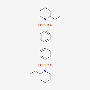 2-Ethyl-1-[(4-{4-[(2-ethylpiperidyl)sulfonyl]phenyl}phenyl)sulfonyl]piperidine