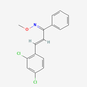 molecular formula C16H13Cl2NO B2975077 3-(2,4-dichlorophenyl)-1-phenyl-2-propen-1-one O-methyloxime CAS No. 341965-93-3