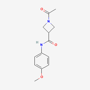 molecular formula C13H16N2O3 B2975080 1-acetyl-N-(4-methoxyphenyl)azetidine-3-carboxamide CAS No. 1421459-46-2