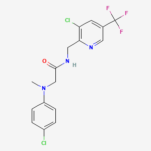 N-{[3-chloro-5-(trifluoromethyl)pyridin-2-yl]methyl}-2-[(4-chlorophenyl)(methyl)amino]acetamide