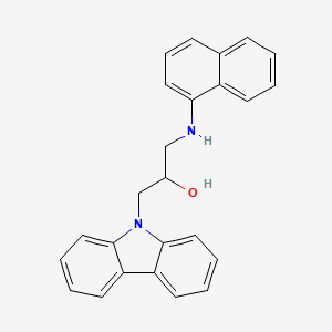 molecular formula C25H22N2O B2975088 1-(9H-carbazol-9-yl)-3-(naphthalen-1-ylamino)propan-2-ol CAS No. 119091-28-0