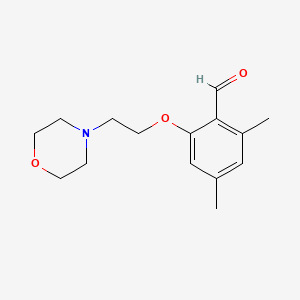 molecular formula C15H21NO3 B2975091 4,6-Dimethyl-2-(2-morpholin-4-ylethoxy)benzaldehyde CAS No. 1215903-35-7