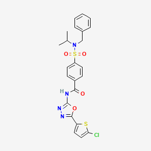 4-[benzyl(propan-2-yl)sulfamoyl]-N-[5-(5-chlorothiophen-2-yl)-1,3,4-oxadiazol-2-yl]benzamide