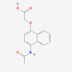molecular formula C14H13NO4 B2975107 2-(4-Acetamidonaphthalen-1-yl)oxyacetic acid CAS No. 861797-44-6