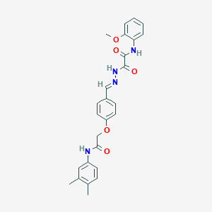 molecular formula C26H26N4O5 B297511 2-(2-{4-[2-(3,4-dimethylanilino)-2-oxoethoxy]benzylidene}hydrazino)-N-(2-methoxyphenyl)-2-oxoacetamide 
