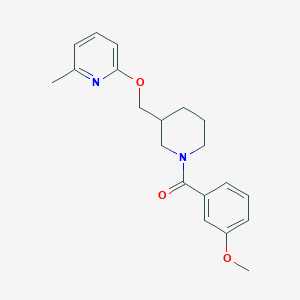 molecular formula C20H24N2O3 B2975111 (3-Methoxyphenyl)-[3-[(6-methylpyridin-2-yl)oxymethyl]piperidin-1-yl]methanone CAS No. 2380057-47-4