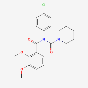 molecular formula C21H23ClN2O4 B2975121 N-(4-chlorophenyl)-N-(2,3-dimethoxybenzoyl)piperidine-1-carboxamide CAS No. 941869-87-0