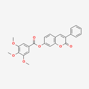 molecular formula C25H20O7 B2975125 2-氧代-3-苯基-2H-色烯-7-基 3,4,5-三甲氧基苯甲酸酯 CAS No. 859662-30-9