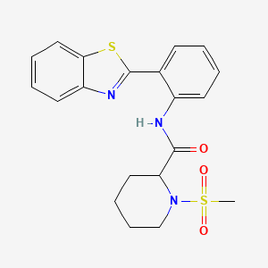 N-(2-(benzo[d]thiazol-2-yl)phenyl)-1-(methylsulfonyl)piperidine-2-carboxamide