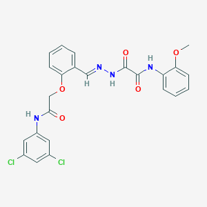 molecular formula C24H20Cl2N4O5 B297513 2-(2-{2-[2-(3,5-dichloroanilino)-2-oxoethoxy]benzylidene}hydrazino)-N-(2-methoxyphenyl)-2-oxoacetamide 