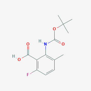6-Fluoro-3-methyl-2-[(2-methylpropan-2-yl)oxycarbonylamino]benzoic acid