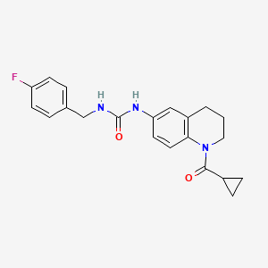 1-(1-(Cyclopropanecarbonyl)-1,2,3,4-tetrahydroquinolin-6-yl)-3-(4-fluorobenzyl)urea