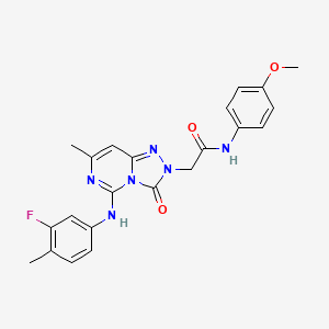 2-[5-(3-fluoro-4-methylanilino)-7-methyl-3-oxo[1,2,4]triazolo[4,3-c]pyrimidin-2(3H)-yl]-N~1~-(4-methoxyphenyl)acetamide