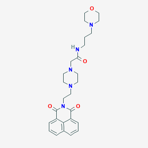 2-(4-(2-(1,3-dioxo-1H-benzo[de]isoquinolin-2(3H)-yl)ethyl)piperazin-1-yl)-N-(3-morpholinopropyl)acetamide