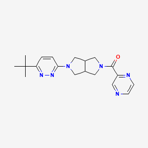 [2-(6-Tert-butylpyridazin-3-yl)-1,3,3a,4,6,6a-hexahydropyrrolo[3,4-c]pyrrol-5-yl]-pyrazin-2-ylmethanone