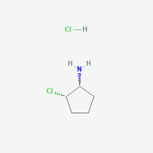 molecular formula C5H11Cl2N B2975151 Rel-(1R,2S)-2-chlorocyclopentan-1-amine hydrochloride CAS No. 2138071-51-7