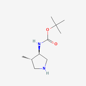 B2975154 (3R,4S)-(4-Methyl-pyrrolidin-3-yl)-carbamic acid tert-butyl ester CAS No. 107610-73-1; 1211456-36-8; 1334481-84-3