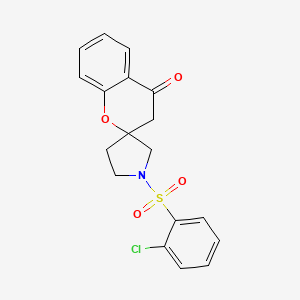 1'-((2-Chlorophenyl)sulfonyl)spiro[chroman-2,3'-pyrrolidin]-4-one