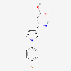 molecular formula C13H13BrN2O2 B2975164 3-amino-3-[1-(4-bromophenyl)-1H-pyrrol-3-yl]propanoic acid CAS No. 860785-97-3