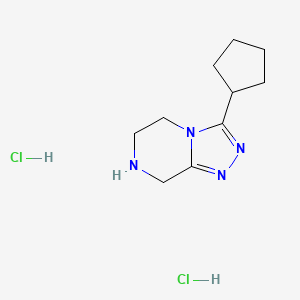 3-cyclopentyl-5H,6H,7H,8H-[1,2,4]triazolo[4,3-a]pyrazine dihydrochloride