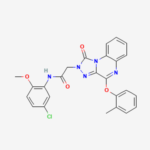 N-(5-chloro-2-methoxyphenyl)-2-(1-oxo-4-(o-tolyloxy)-[1,2,4]triazolo[4,3-a]quinoxalin-2(1H)-yl)acetamide