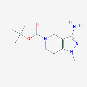 molecular formula C12H20N4O2 B2975175 tert-butyl 3-amino-1-methyl-1H,4H,5H,6H,7H-pyrazolo[4,3-c]pyridine-5-carboxylate CAS No. 1706461-12-2