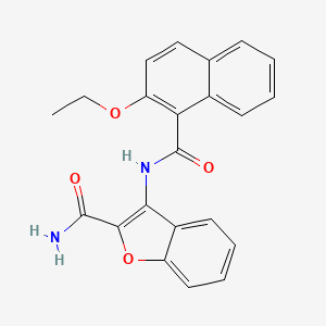 molecular formula C22H18N2O4 B2975179 3-[(2-Ethoxynaphthalene-1-carbonyl)amino]-1-benzofuran-2-carboxamide CAS No. 898373-50-7