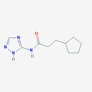 molecular formula C10H16N4O B2975193 3-环戊基-N-4H-1,2,4-三唑-3-基丙酰胺 CAS No. 695168-31-1