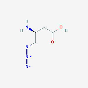 molecular formula C4H8N4O2 B2975194 (3S)-3-amino-4-azidobutanoic acid CAS No. 2389078-78-6