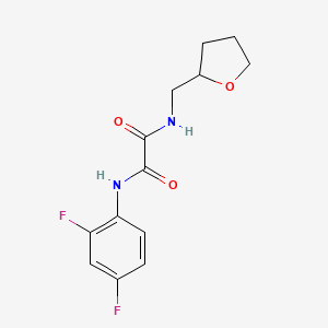 molecular formula C13H14F2N2O3 B2975198 N'-(2,4-二氟苯基)-N-(氧杂环-2-基甲基)草酰胺 CAS No. 839682-58-5