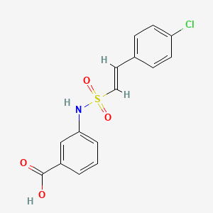 molecular formula C15H12ClNO4S B2975201 3-[[(E)-2-(4-氯苯基)乙烯基]磺酰氨基]苯甲酸 CAS No. 1013296-63-3