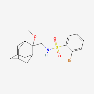 molecular formula C18H24BrNO3S B2975206 2-bromo-N-[(2-methoxyadamantan-2-yl)methyl]benzene-1-sulfonamide CAS No. 1797561-51-3