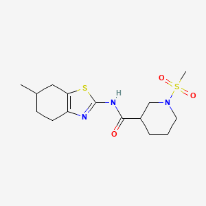 N-(6-methyl-4,5,6,7-tetrahydrobenzo[d]thiazol-2-yl)-1-(methylsulfonyl)piperidine-3-carboxamide
