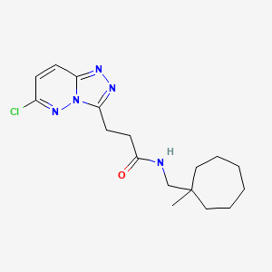 3-(6-Chloro-[1,2,4]triazolo[4,3-b]pyridazin-3-yl)-N-[(1-methylcycloheptyl)methyl]propanamide