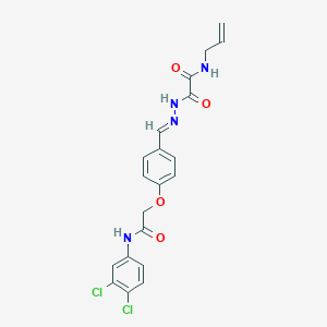 molecular formula C20H18Cl2N4O4 B297521 N-allyl-2-(2-{4-[2-(3,4-dichloroanilino)-2-oxoethoxy]benzylidene}hydrazino)-2-oxoacetamide 