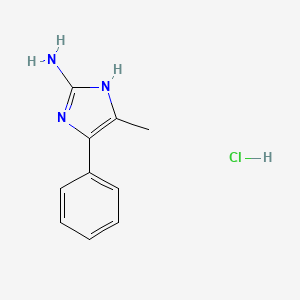 molecular formula C10H12ClN3 B2975210 4-methyl-5-phenyl-1H-imidazol-2-amine hydrochloride CAS No. 21541-12-8