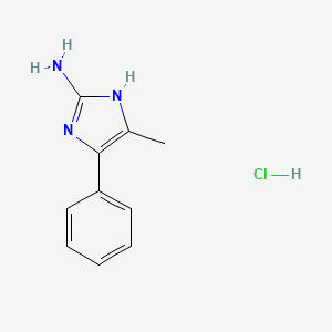 molecular formula C10H12ClN3 B2975210 4-甲基-5-苯基-1H-咪唑-2-胺盐酸盐 CAS No. 21541-12-8