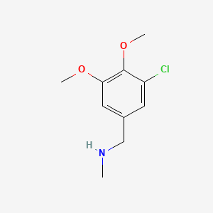 molecular formula C10H14ClNO2 B2975216 N-(3-chloro-4,5-dimethoxybenzyl)-N-methylamine CAS No. 774554-43-7