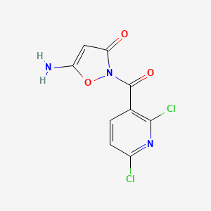 molecular formula C9H5Cl2N3O3 B2975219 5-氨基-2-[(2,6-二氯吡啶-3-基)羰基]-1,2-恶唑-3(2H)-酮 CAS No. 1807979-79-8