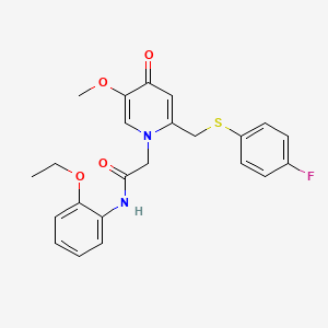 N-(2-ethoxyphenyl)-2-(2-(((4-fluorophenyl)thio)methyl)-5-methoxy-4-oxopyridin-1(4H)-yl)acetamide