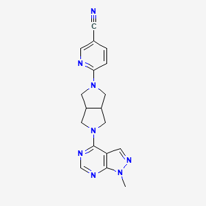 6-(5-{1-methyl-1H-pyrazolo[3,4-d]pyrimidin-4-yl}-octahydropyrrolo[3,4-c]pyrrol-2-yl)pyridine-3-carbonitrile