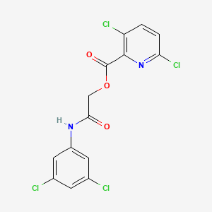 molecular formula C14H8Cl4N2O3 B2975228 [2-(3,5-Dichloroanilino)-2-oxoethyl] 3,6-dichloropyridine-2-carboxylate CAS No. 721418-03-7