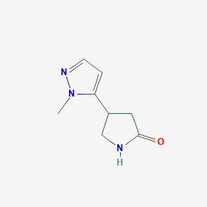 molecular formula C8H11N3O B2975232 4-(1-methyl-1h-pyrazol-5-yl)pyrrolidin-2-one CAS No. 1599076-69-3