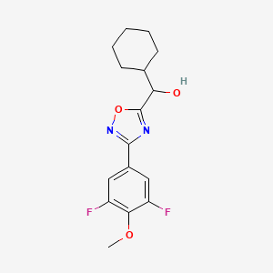 Cyclohexyl-[3-(3,5-difluoro-4-methoxyphenyl)-1,2,4-oxadiazol-5-yl]methanol
